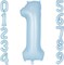 Light Blue Number 1 Balloon – 40 Inch Giant Foil Mylar Number Balloon for 1st Birthday, Baby Party, Anniversary Decorations (Light Blue)